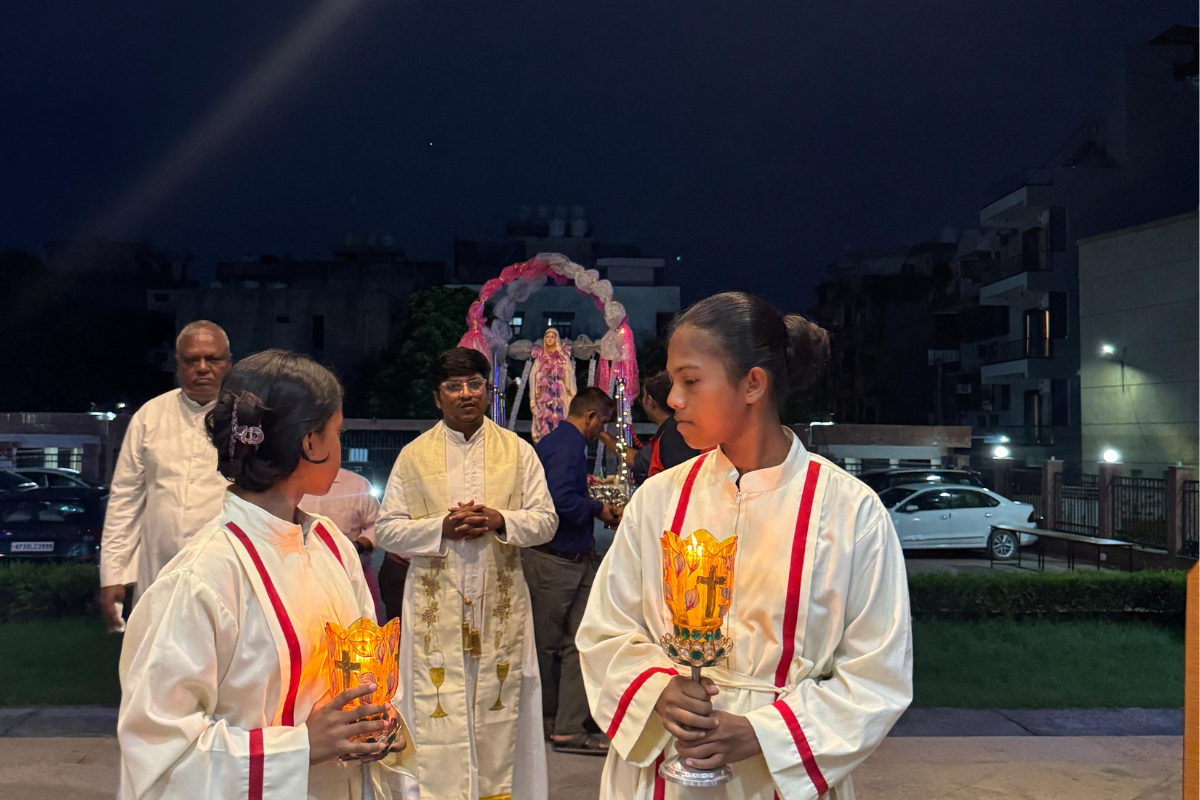 Mother Mary procession at CIC Kanhei